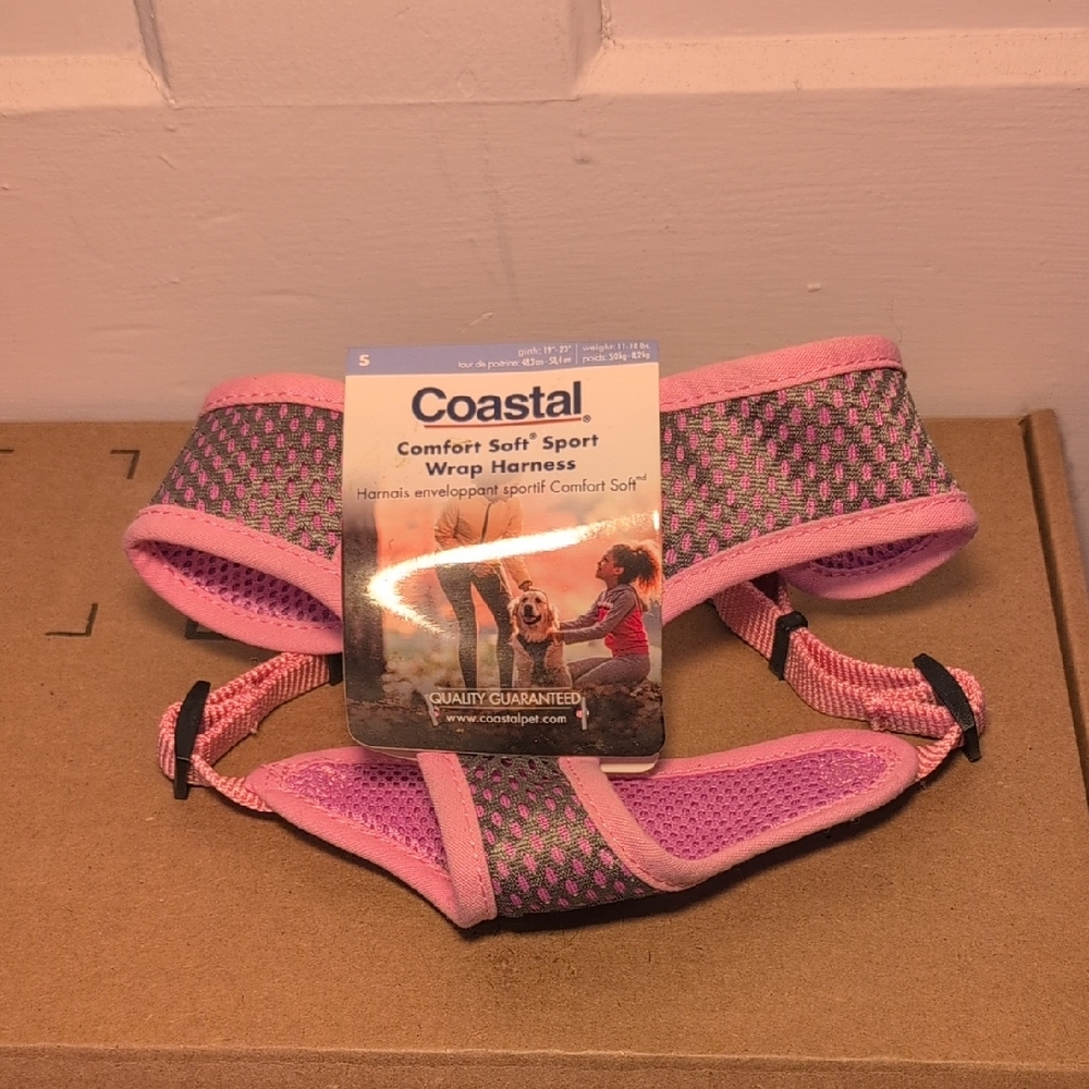 Coastal Comfort Soft Sport Wrap Harness - Pink and Gray